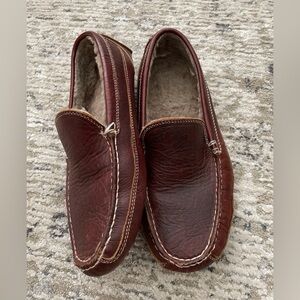 Duluth Trading Co Bison Leather Driving Shoes Moccasin Loafer Mens Size 10 M